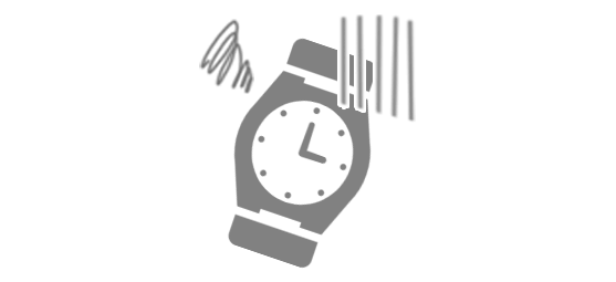 壊れた腕時計のイラスト